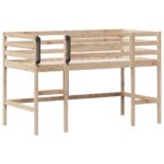 Kids Loft Bed 90x190cm Solid Wood Pine