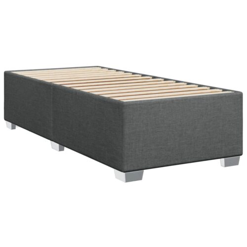 Bed Frame with Mattress Set Spring Box Base Dark Grey King Single Fabric - Image 10