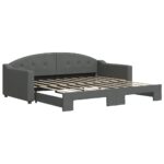 Daybed with Trundle Dark Grey 90x190cm