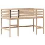 Kids Loft Bed 92x187cm Single Solid Wood Pine