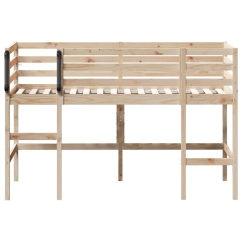 Kids Loft Bed 92x187cm Single Solid Wood Pine - Image 4