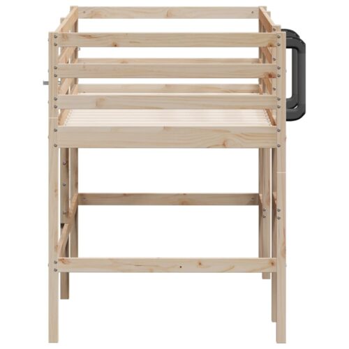 Kids Loft Bed 92x187cm Single Solid Wood Pine - Image 5