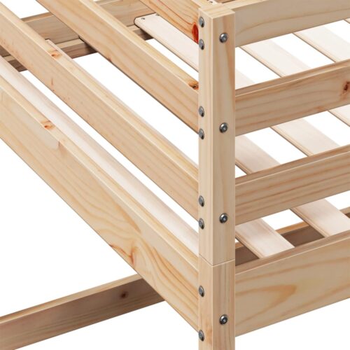 Kids Loft Bed 92x187cm Single Solid Wood Pine - Image 7