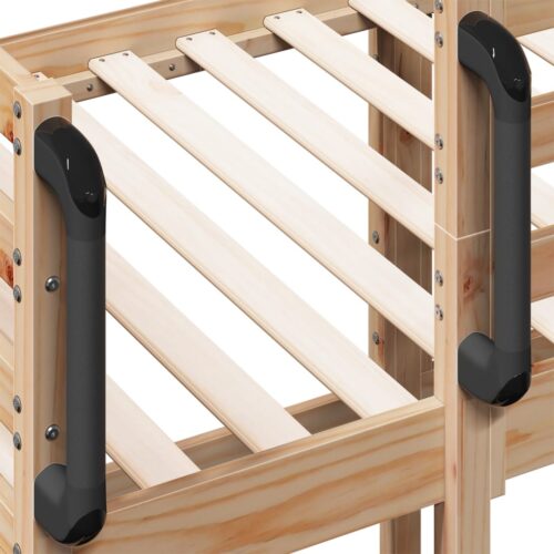 Kids Loft Bed 92x187cm Single Solid Wood Pine - Image 8