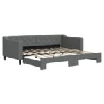 Daybed with Trundle Dark Grey 90x190cm