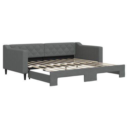Daybed with Trundle Dark Grey 90x190cm - Image 12