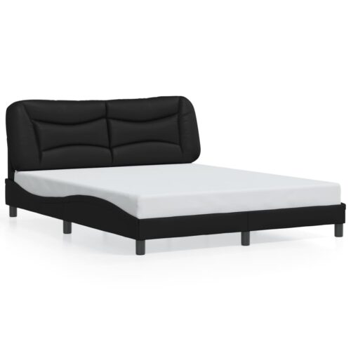 Bed Frame with LED "Hvar" Black 152x203cm Queen - Image 5
