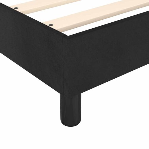 LED Lights Bed Frame with Mattress Set Base Black 106x203cm King Single Velvet - Image 10