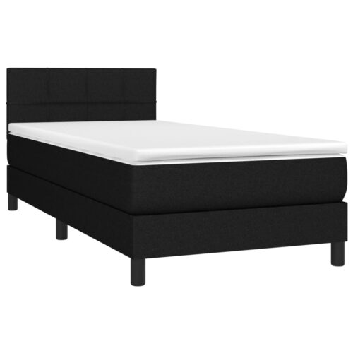 Bed Frame with Mattress Set Spring Base Black 106x203cm King Single Size Fabric - Image 12