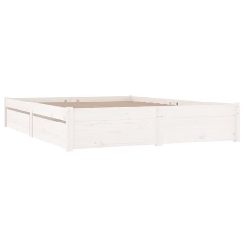 Bed Frame with Drawers White 183x203cm King - Image 3