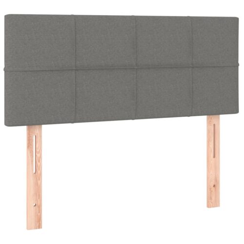 Bed Frame with Mattress Set Spring Box Base Dark Grey 100x200cm Fabric - Image 6