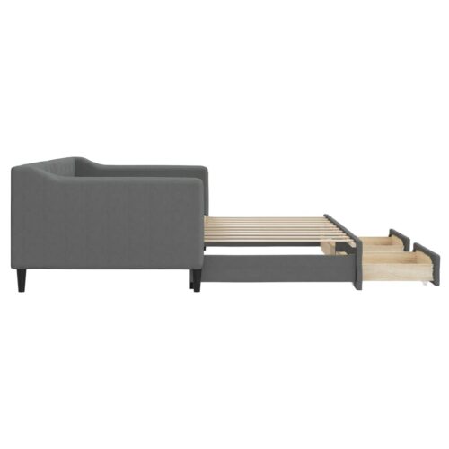 Daybed with Trundle&Drawers Dark Grey 90x190cm - Image 7