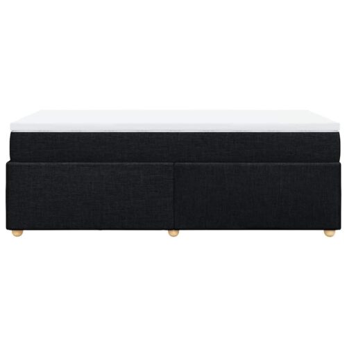 Bed Frame with Mattress Set Spring Box Base Black King Single Fabric - Image 5