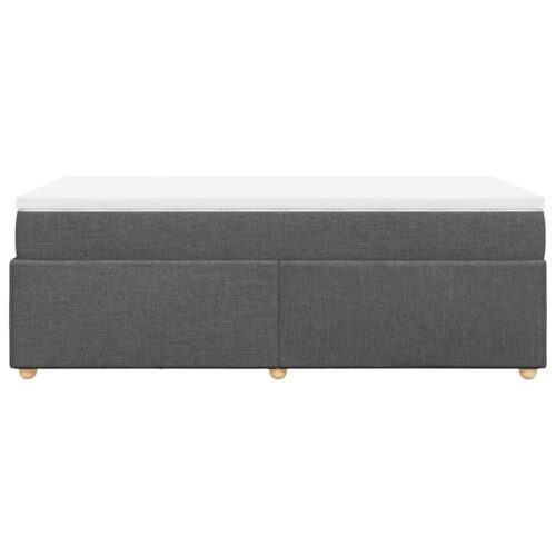 Bed Frame with Mattress Set Spring Box Base Dark Grey King Single Fabric - Image 5