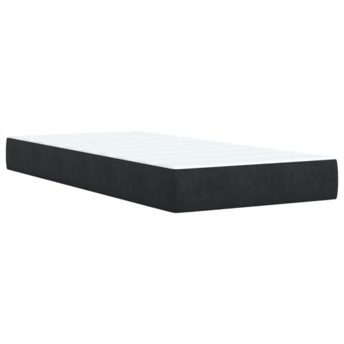 Bed Frame with Mattress Set Spring Box Base Black King Single Velvet - Image 8