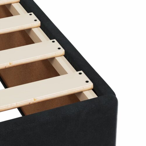 Bed Frame with Mattress Set Spring Box Base Black King Single Velvet - Image 10