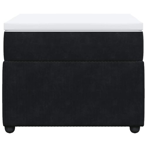 Bed Frame with Mattress Set Spring Box Base Black King Single Velvet - Image 4