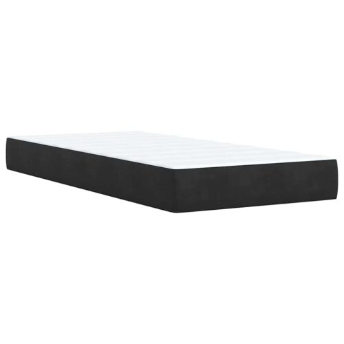 Bed Frame with Mattress Set Spring Box Base Black King Single Velvet - Image 6
