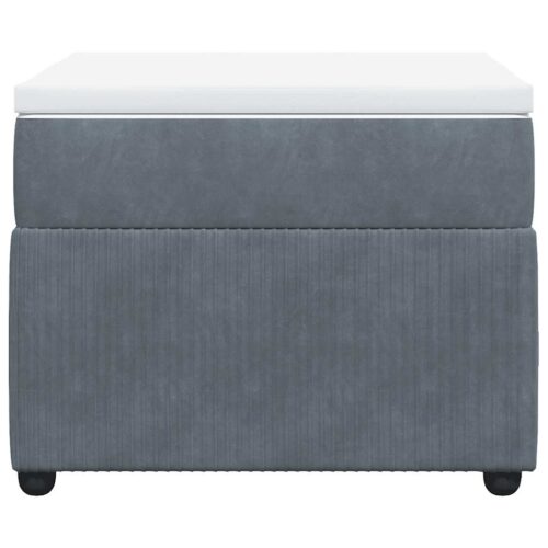 Bed Frame with Mattress Set Spring Box Base Dark Grey King Single Velvet - Image 4