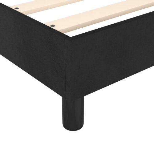 Bed Frame with Mattress Set Spring Box Base Black 137x190cm Full Velvet - Image 7
