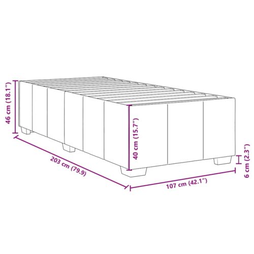 Bed Frame with Mattress Set Spring Box Base Black King Single Fabric - Image 12