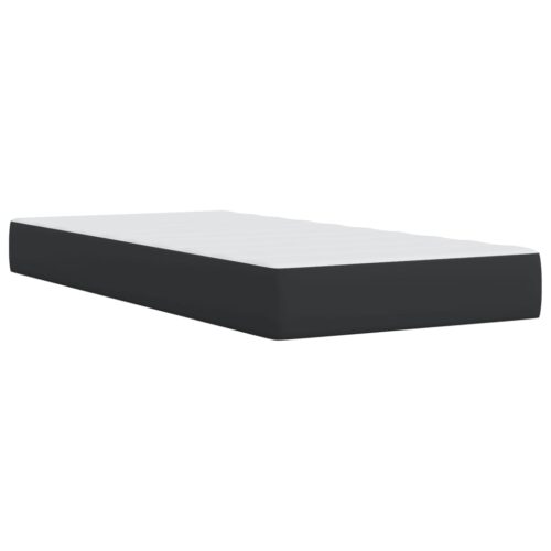 Bed Frame with Mattress Set Spring Box Base Black King Single Faux Leather - Image 8