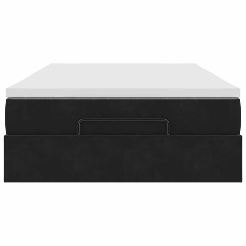 Storage Bed Frame with Mattress Set Lift Base Platform Black King Single Velvet - Image 7
