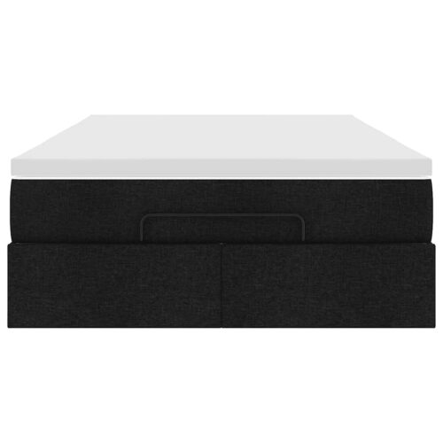 Storage Bed Frame with Mattress Set Lift Platform Base Black King Single Fabric - Image 7
