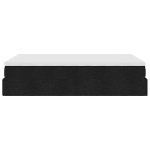 Storage Bed Frame with Mattress Set Lift Platform Base Black King Single Fabric - Image 9