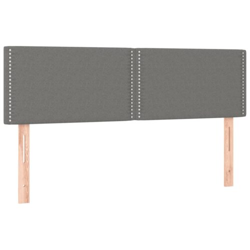 Bed Frame with Mattress Set Spring Base Dark Grey 137x187cm Double Size Fabric - Image 7