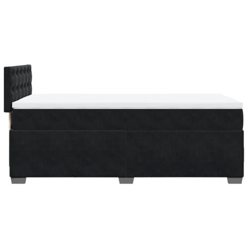 Bed Frame with Mattress Set Spring Box Base Black King Single Velvet - Image 9