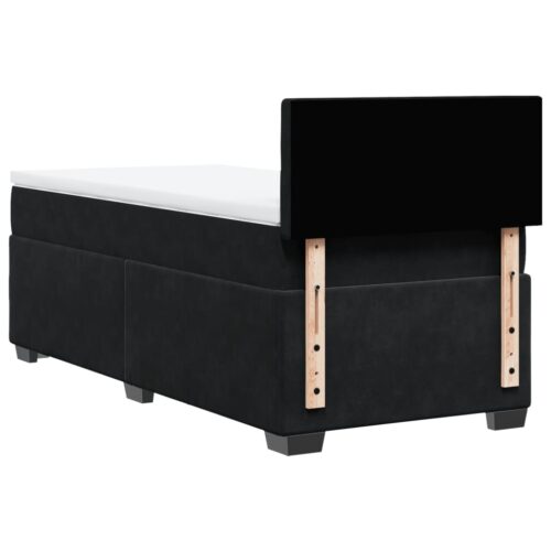 Bed Frame with Mattress Set Spring Box Base Black King Single Velvet - Image 10