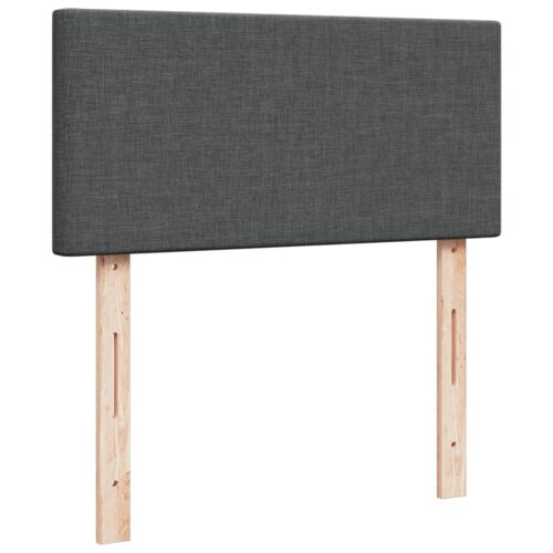 Bed Frame with Mattress Set Spring Box Base Dark Grey King Single Fabric - Image 9