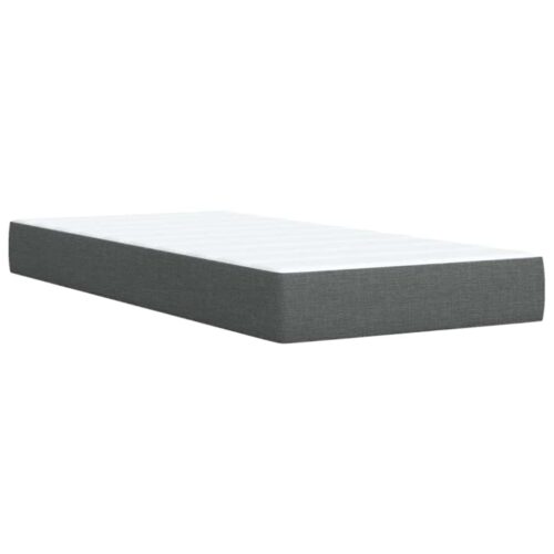 Bed Frame with Mattress Set Spring Box Base Dark Grey King Single Fabric - Image 11