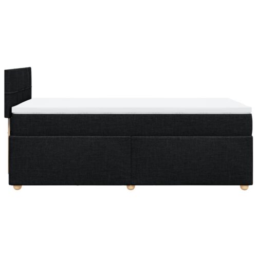 Bed Frame with Mattress Set Spring Box Base Black King Single Fabric - Image 5