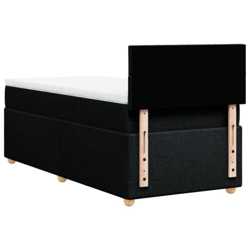 Bed Frame with Mattress Set Spring Box Base Black King Single Fabric - Image 6