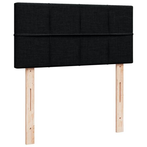 Bed Frame with Mattress Set Spring Box Base Black King Single Fabric - Image 7