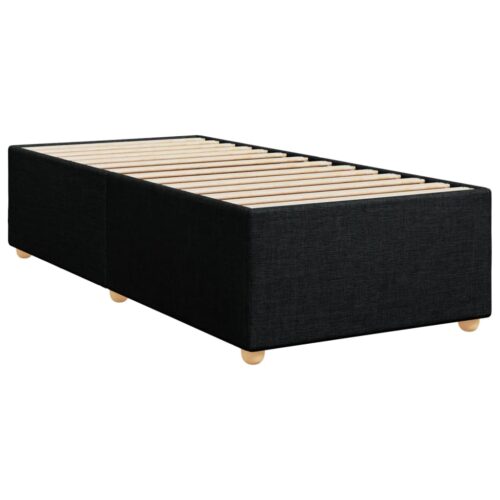 Bed Frame with Mattress Set Spring Box Base Black King Single Fabric - Image 8