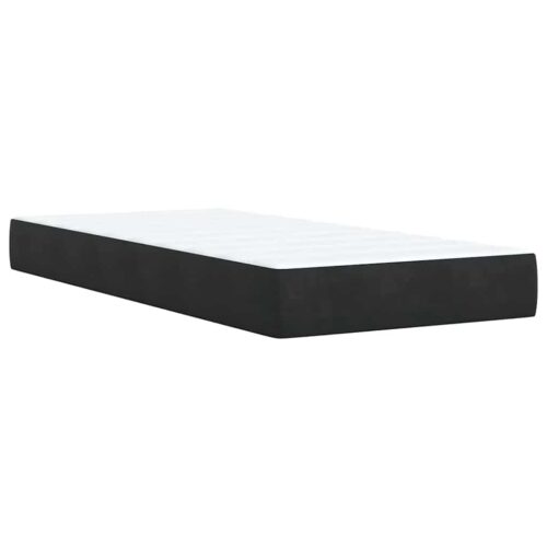 Bed Frame with Mattress Set Spring Box Base Black King Single Velvet - Image 7