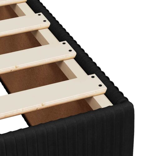 Bed Frame with Mattress Set Spring Box Base Black King Single Velvet - Image 11