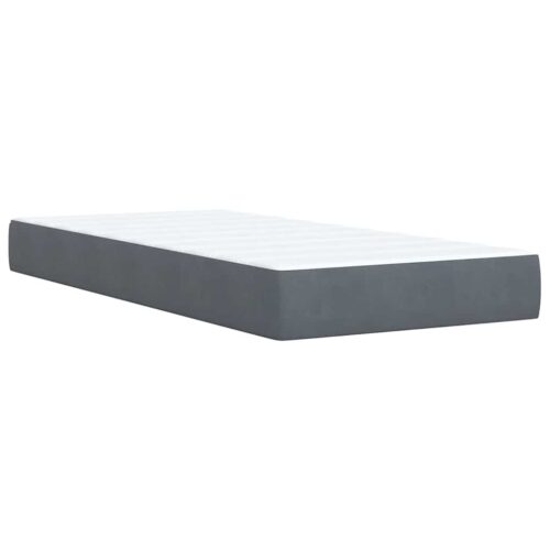 Bed Frame with Mattress Set Spring Box Base Dark Grey King Single Velvet - Image 7