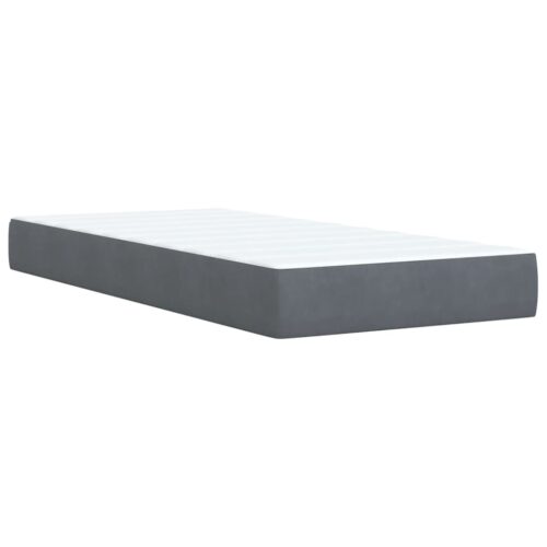 Bed Frame with Mattress Set Spring Box Base Dark Grey King Single Fabric - Image 6