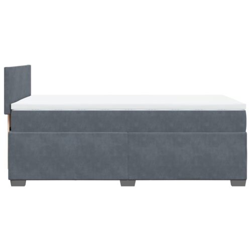 Bed Frame with Mattress Set Spring Box Base Dark Grey King Single Fabric - Image 9