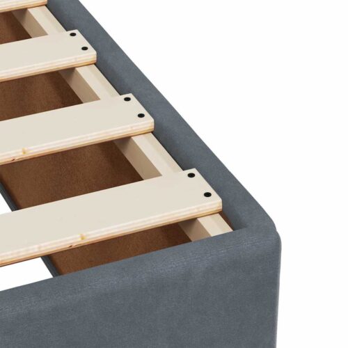 Bed Frame with Mattress Set Spring Box Base Dark Grey King Single Fabric - Image 11