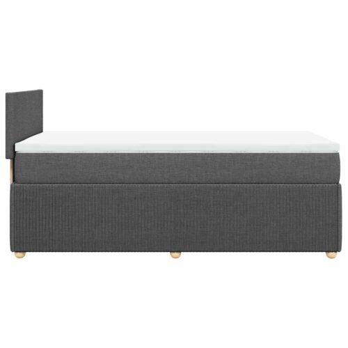 Bed Frame with Mattress Set Spring Box Base Dark Grey King Single Fabric - Image 9