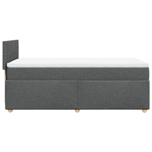 Bed Frame with Mattress Set Spring Box Base Dark Grey King Single Fabric - Image 5