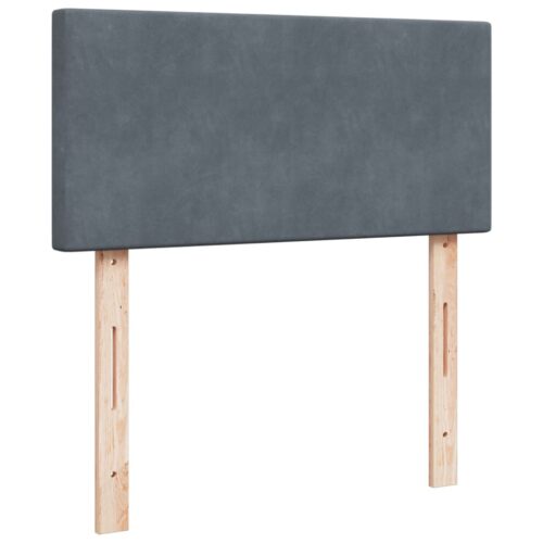 Bed Frame with Mattress Set Spring Box Base Dark Grey King Single Fabric - Image 7