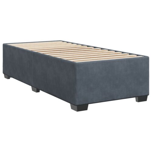 Bed Frame with Mattress Set Spring Box Base Dark Grey King Single Fabric - Image 8