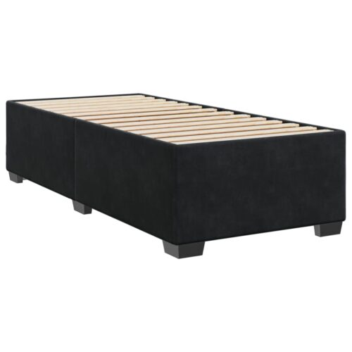 Bed Frame with Mattress Set Spring Box Base Black King Single Fabric - Image 8