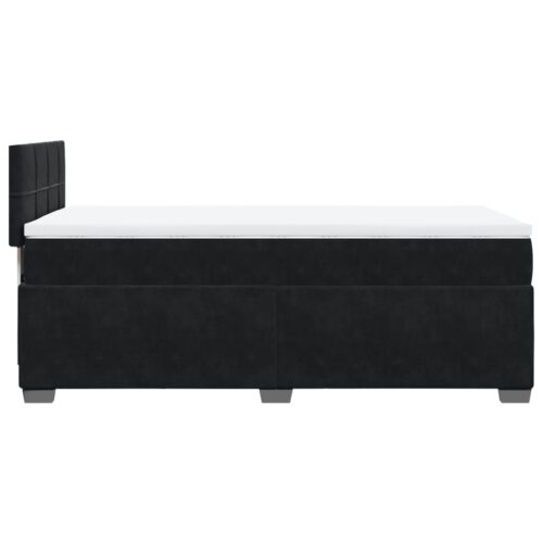 Bed Frame with Mattress Set Spring Box Base Black King Single Fabric - Image 9